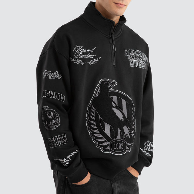 Collingwood Magpies AFL Mono Pullover Jet Black