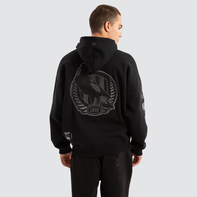 Collingwood Magpies AFL Mono Hoodie Jet Black