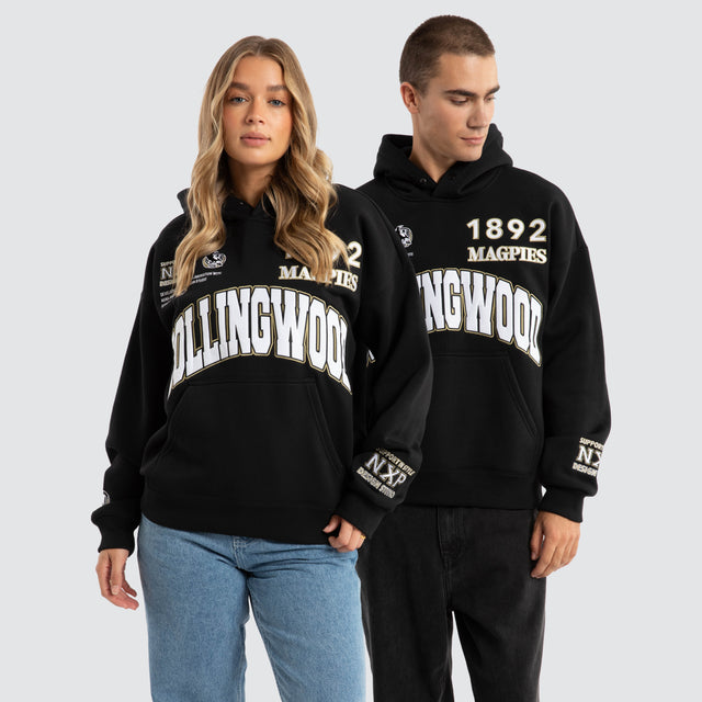 Collingwood Magpies AFL Academy Hoodie Jet Black