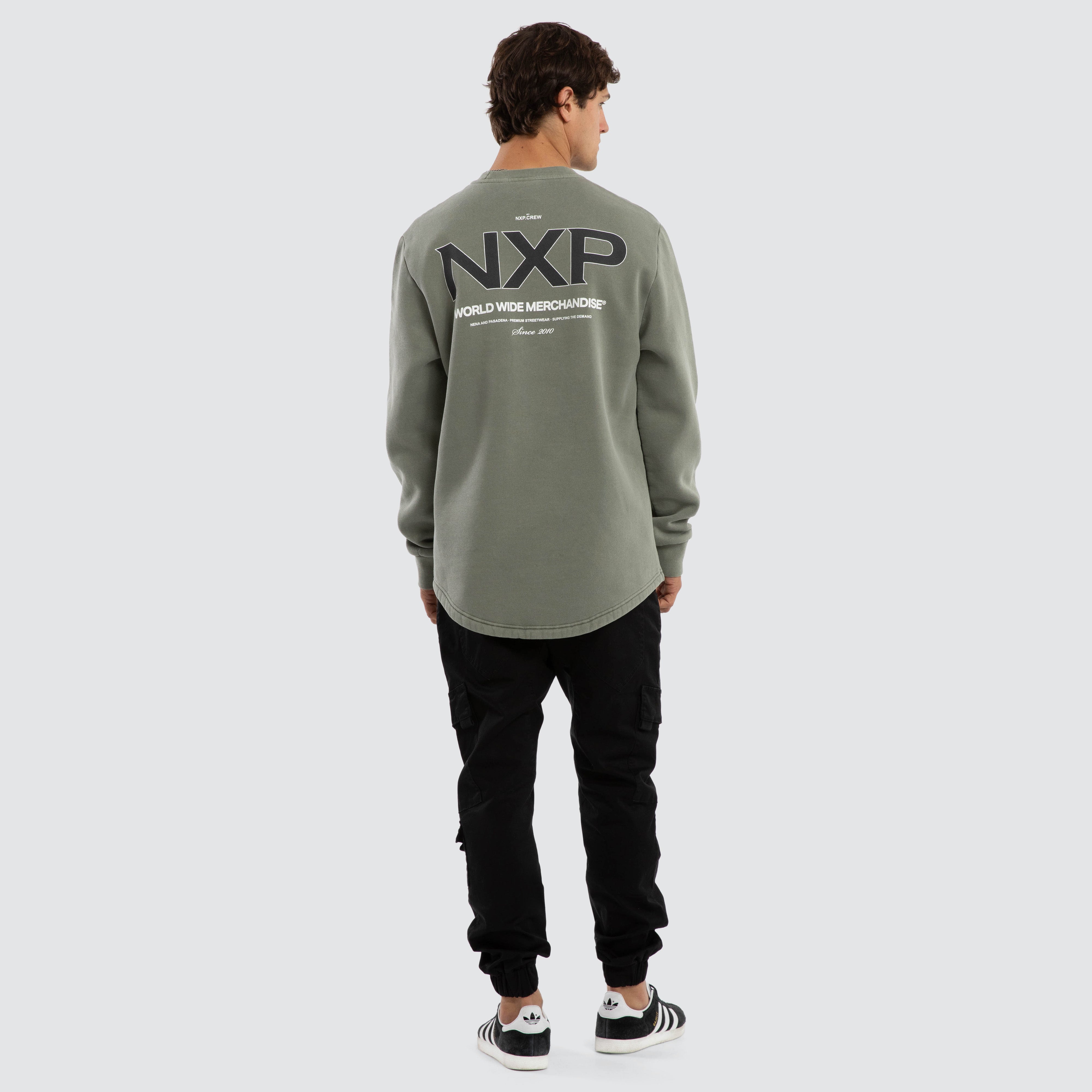 トップス Done project PAULS-KNOT SWEAT NXP Overtake Dual Curved Sweater in Green | Neverland Store