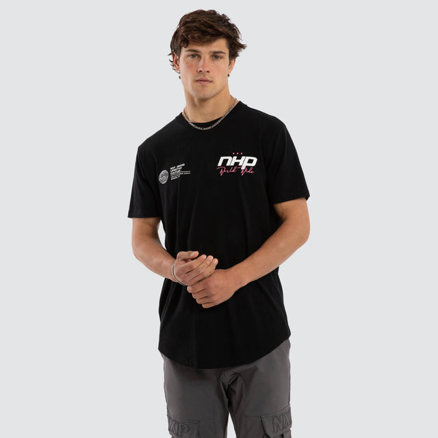 Moderate Dual Curved Tee Jet Black