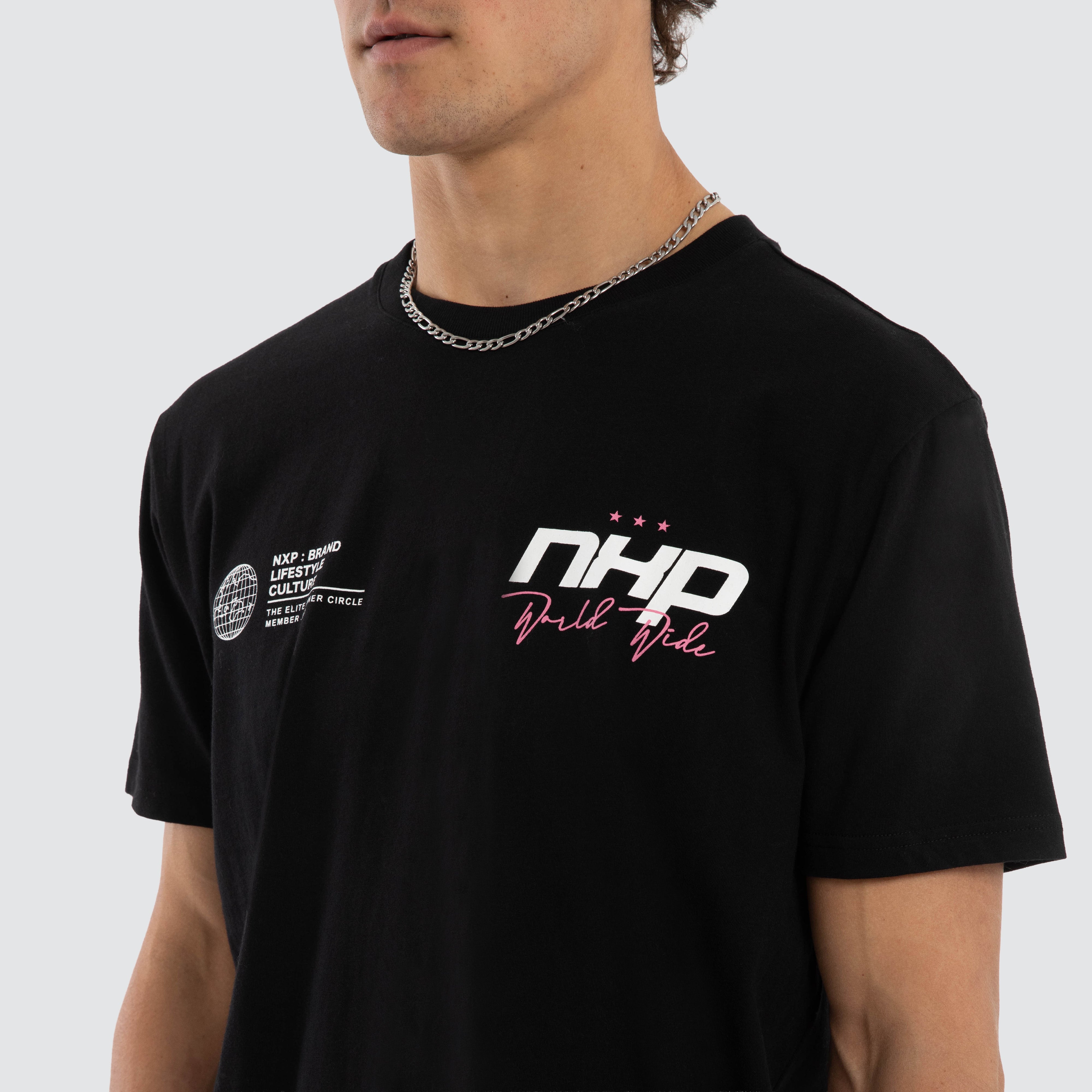 NXP Moderate Dual Curved Tee in Black | Neverland Store