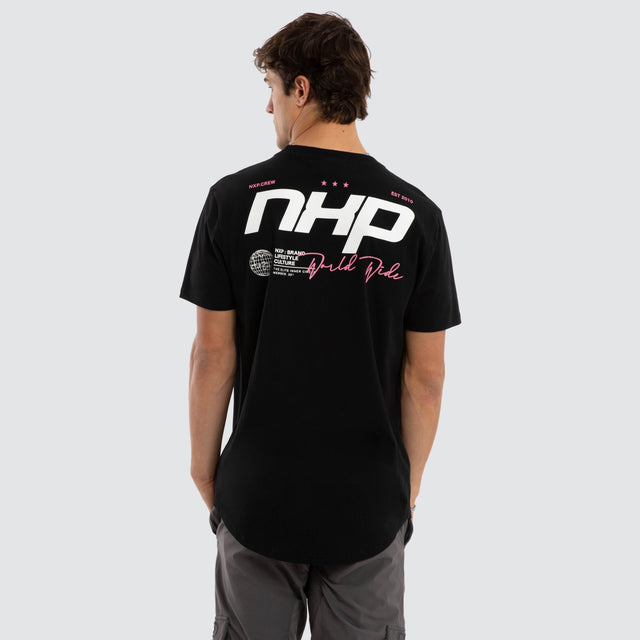 Moderate Dual Curved Tee Jet Black