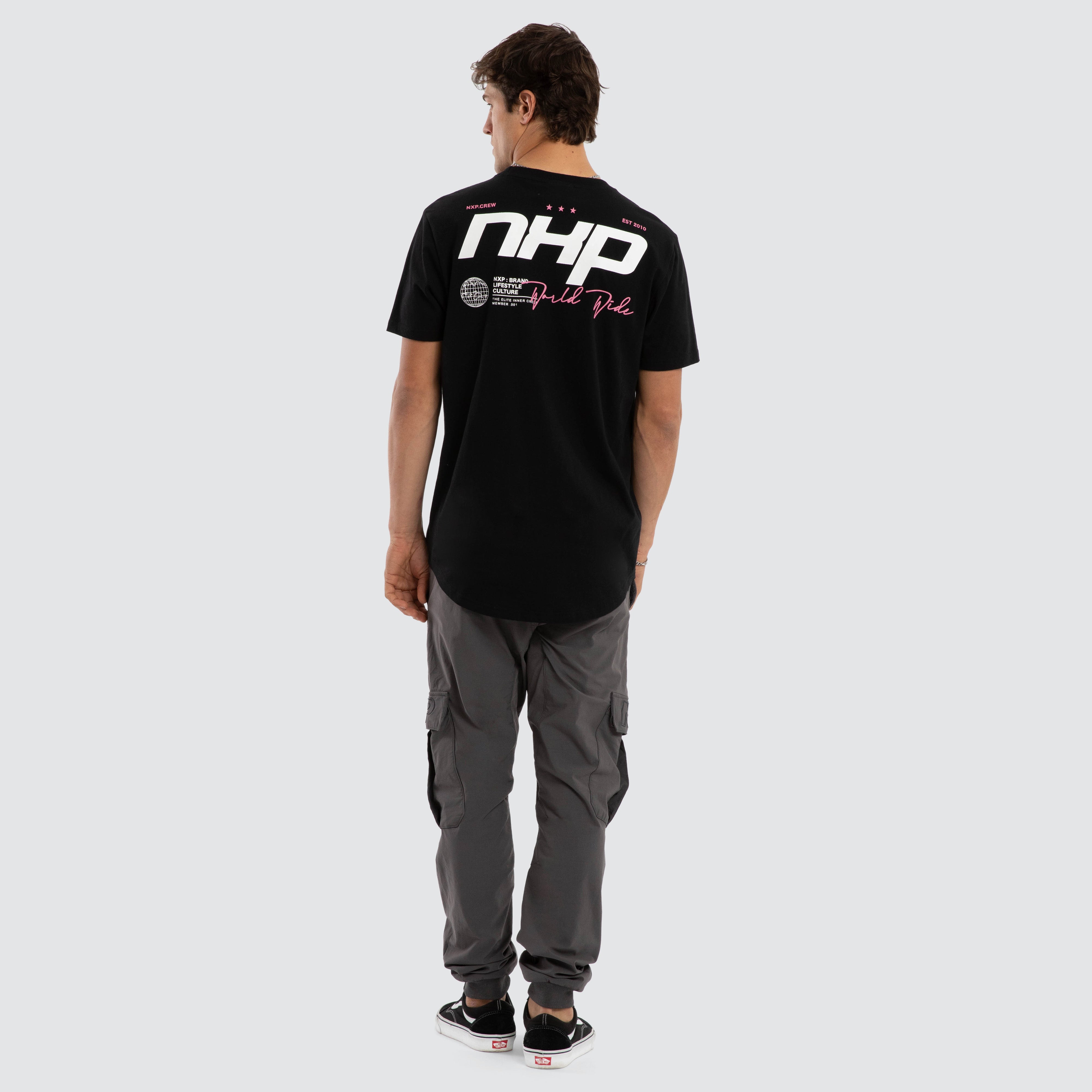 NXP Moderate Dual Curved Tee in Black | Neverland Store