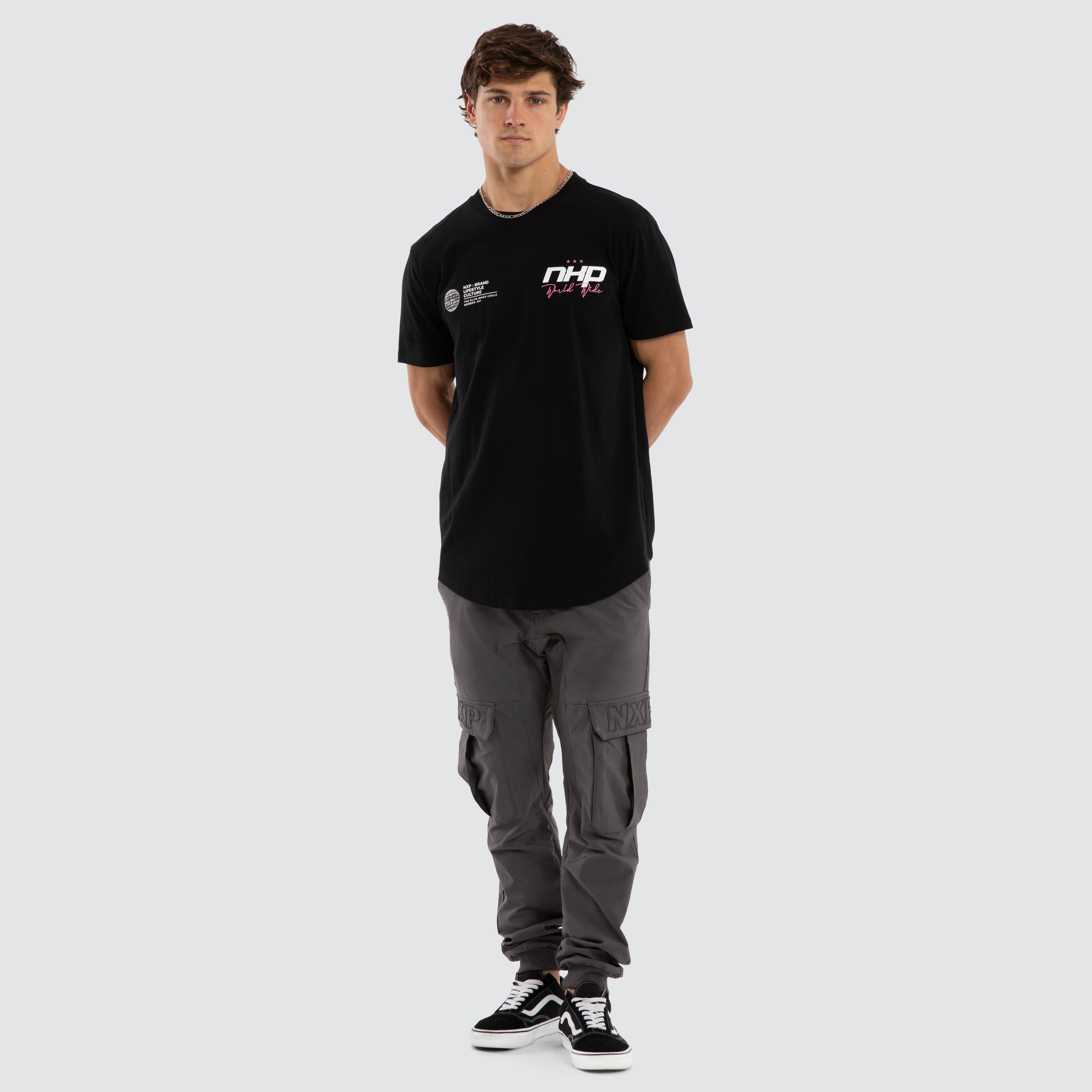 NXP Moderate Dual Curved Tee in Black | Neverland Store