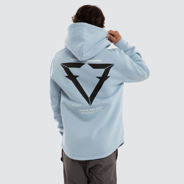 Track Dual Curved Hoodie Pigment Skyway