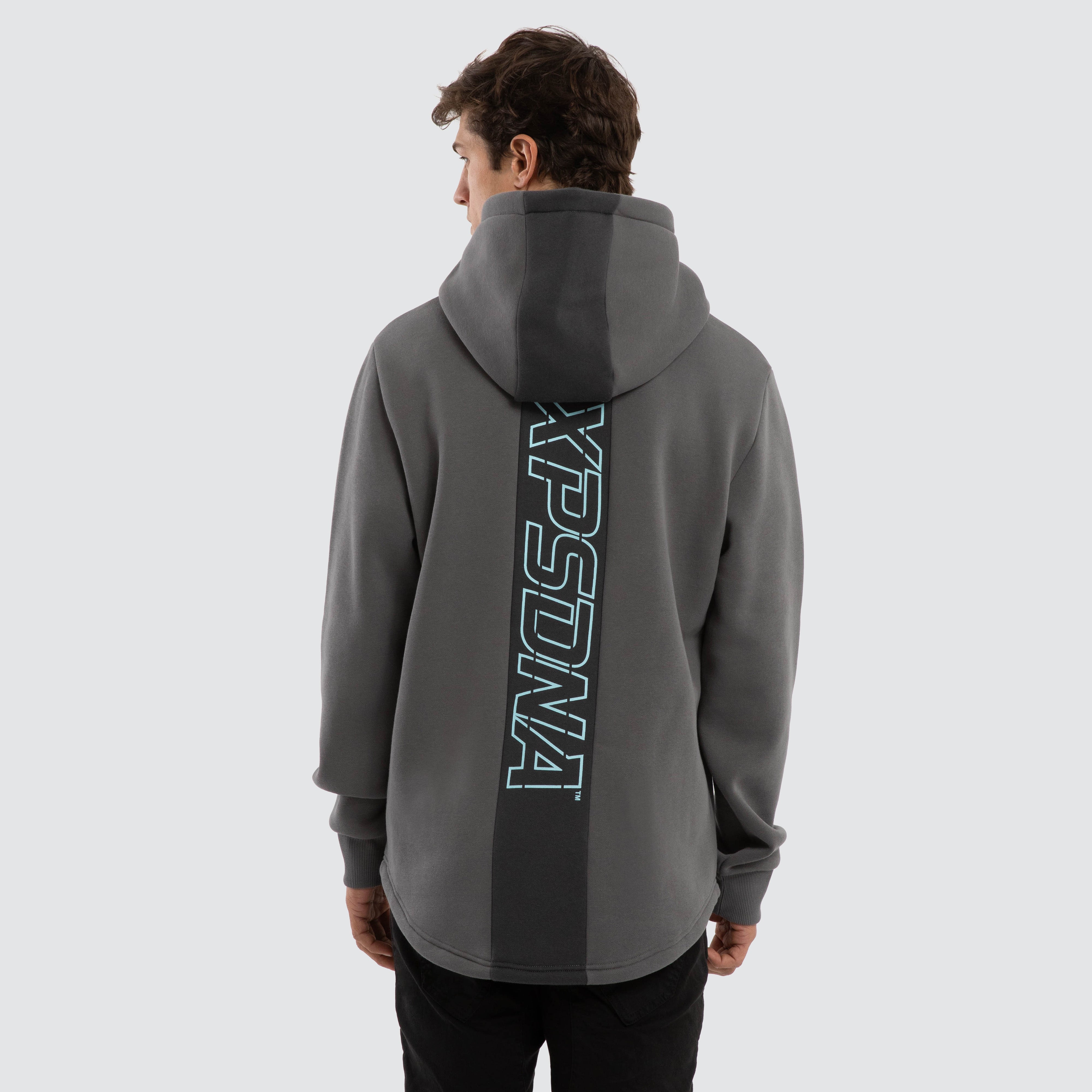 NXP Public Dual Curved Hoodie in Grey | Neverland Store