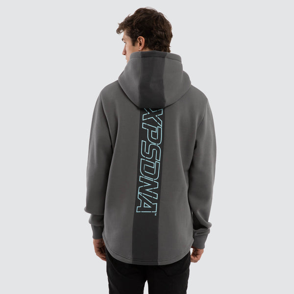 NXP Public Dual Curved Hoodie in Grey | Neverland Store