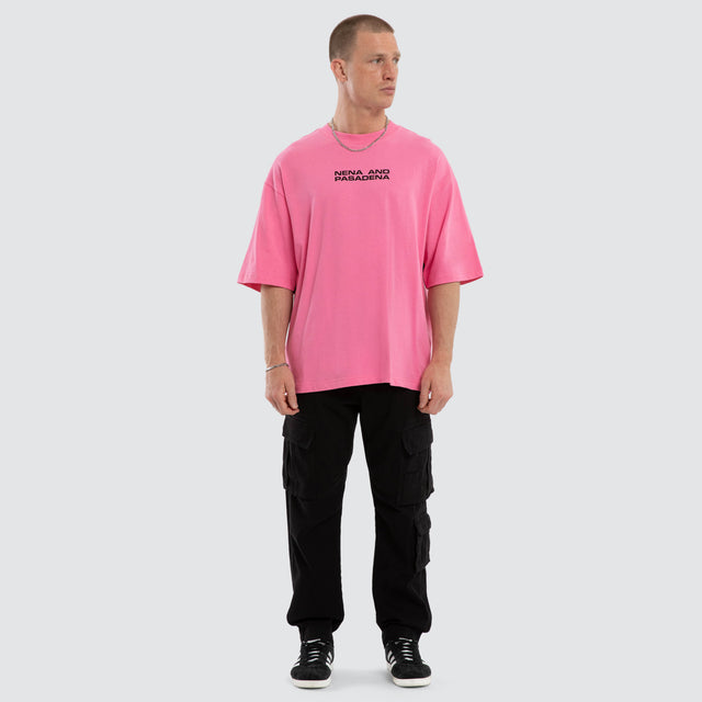 Model wears Grand Raptor Tee Pink/Black T-Shirts Black – image 2
