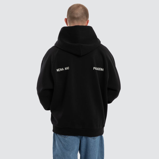 Rich Raglan Fleece Hoodie Anthracite Black
