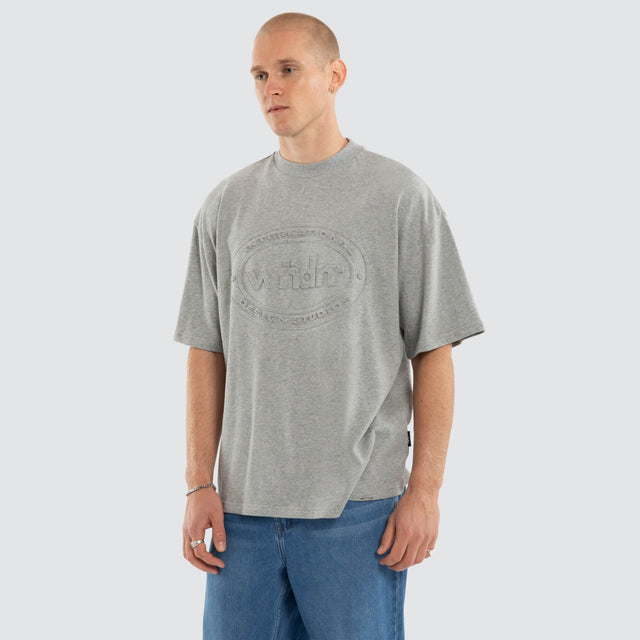 Token Heavy Weight Tee Grey Marle