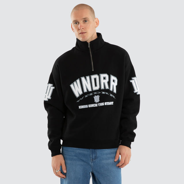 Institute 1/4 Zip Sweater Black