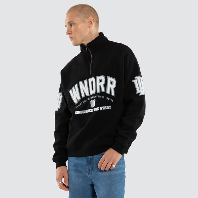 Institute 1/4 Zip Sweater Black