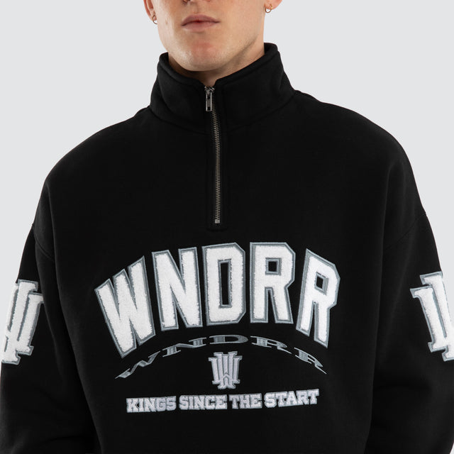 Institute 1/4 Zip Sweater Black