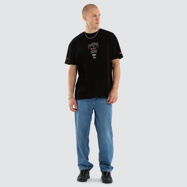 Overpower Box Fit Tee Black