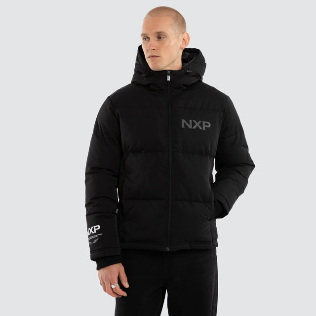 Onus Hooded Puffer Jet Black