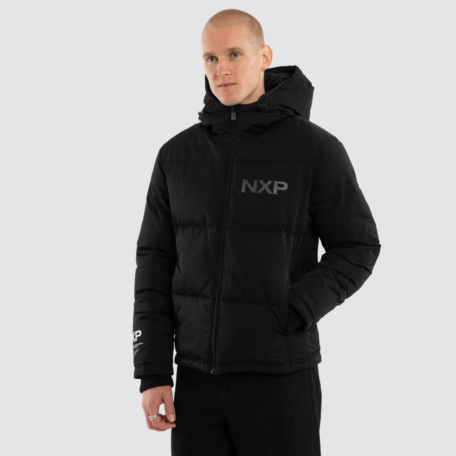 Onus Hooded Puffer Jet Black