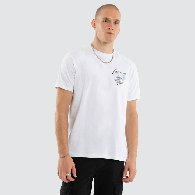 Model wears Drifting Standard Tee Optical White T-Shirts White – image 3