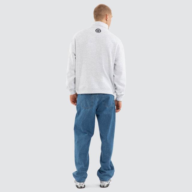 Maison 1/4 Zip Sweater White Marle