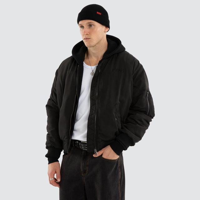 Realm Bomber Jacket Jet Black