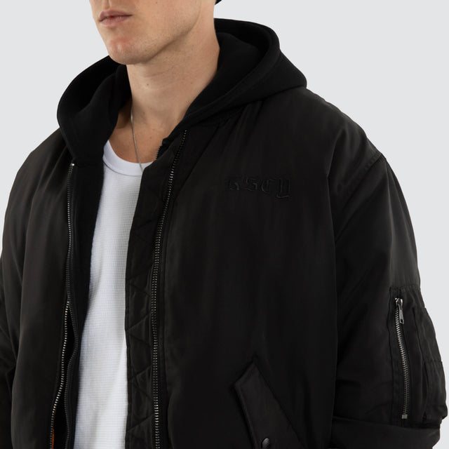 Realm Bomber Jacket Jet Black