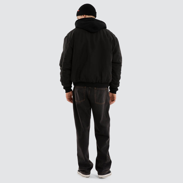 Realm Bomber Jacket Jet Black