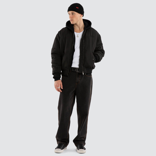 Realm Bomber Jacket Jet Black