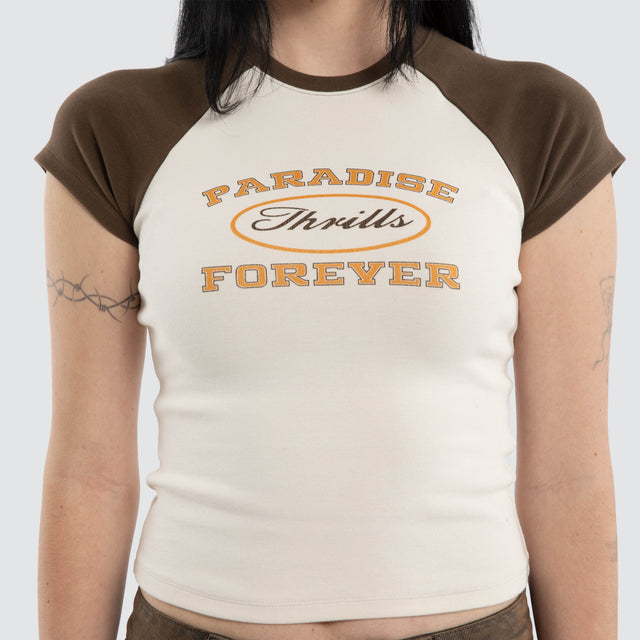 Last Stop Raglan Club Tee Heritage White