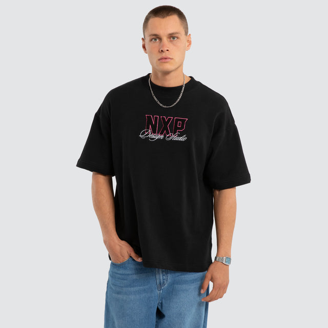 Dwell Loopback Raptor Tee Jet Black
