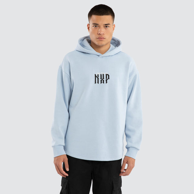 Dominate Relaxed Curved Hoodie Skyway