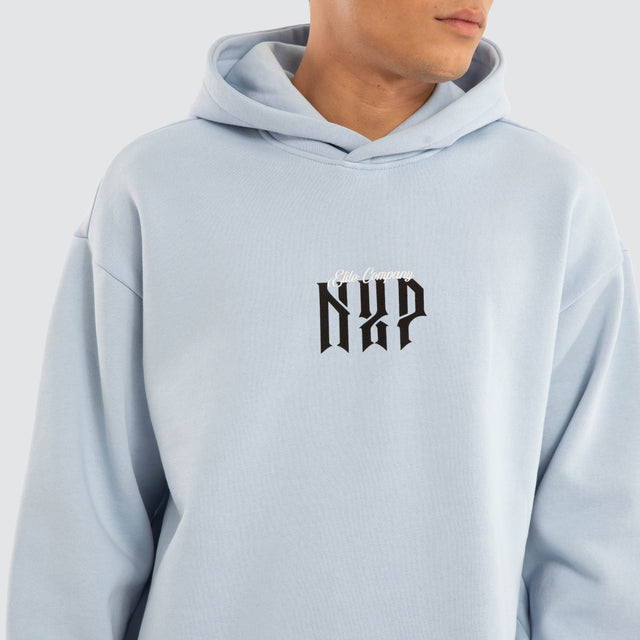 Dominate Relaxed Curved Hoodie Skyway