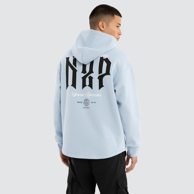 Dominate Relaxed Curved Hoodie Skyway