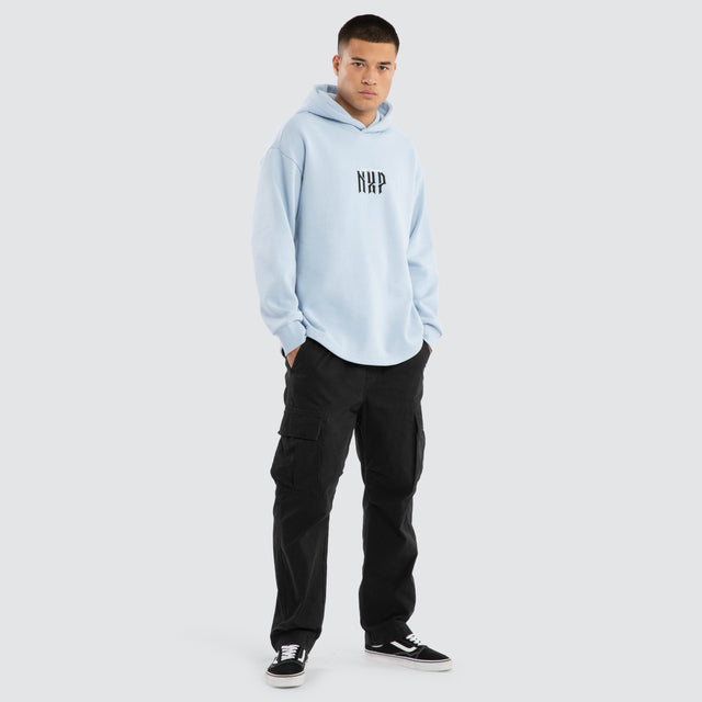 Dominate Relaxed Curved Hoodie Skyway