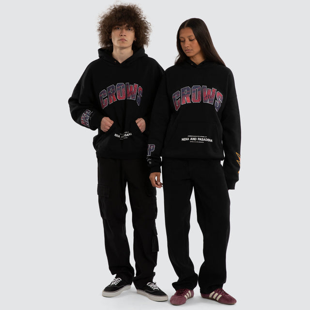 Ben Davis Adelaide Crows Box FIt Hoodie Jet Black