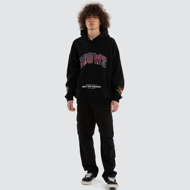 Ben Davis Adelaide Crows Box FIt Hoodie Jet Black