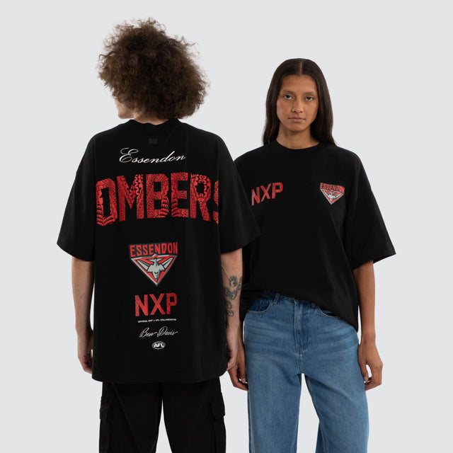 Ben Davis Essendon Bombers Raptor Tee Jet Black