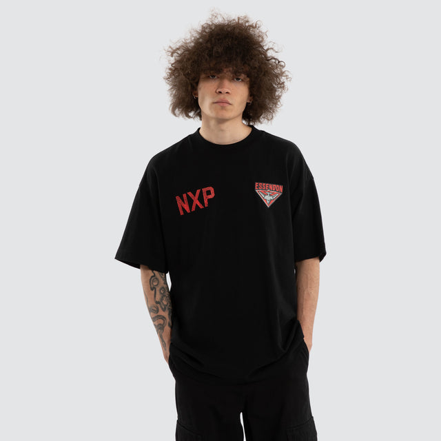 Ben Davis Essendon Bombers Raptor Tee Jet Black