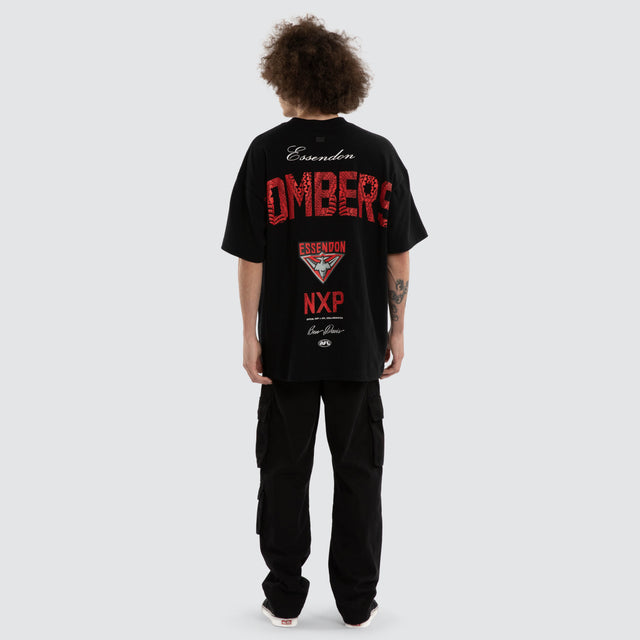 Ben Davis Essendon Bombers Raptor Tee Jet Black