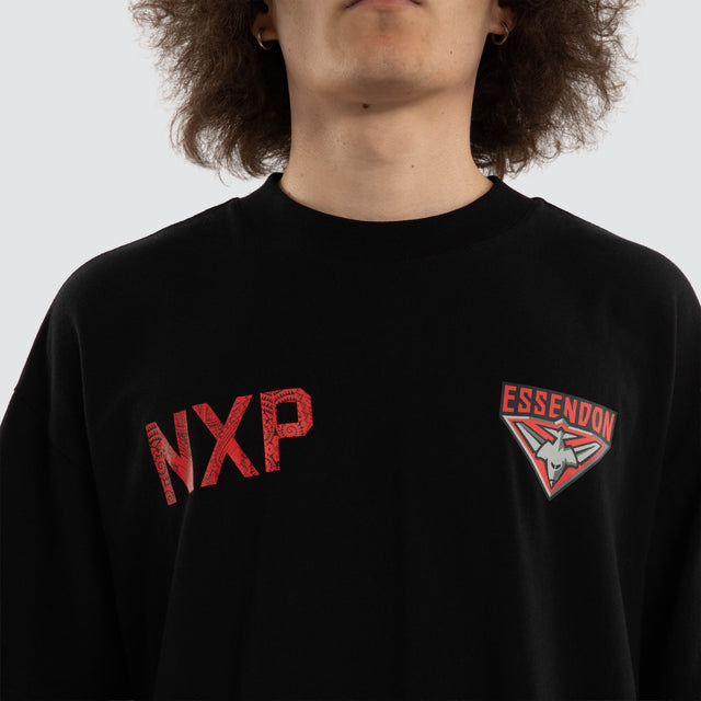 Ben Davis Essendon Bombers Raptor Tee Jet Black