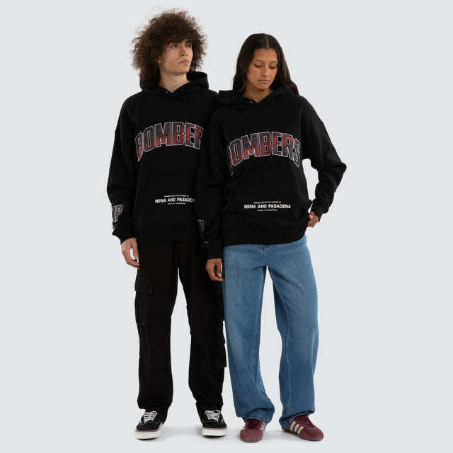 Ben Davis Essendon Bombers Box FIt Hoodie Jet Black