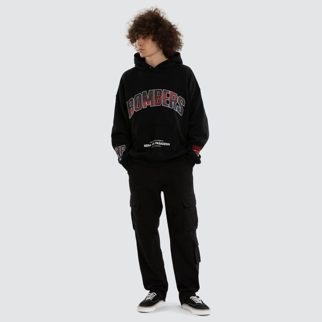 Ben Davis Essendon Bombers Box FIt Hoodie Jet Black