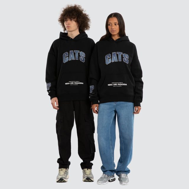 Ben Davis Geelong Cats Box FIt Hoodie Jet Black