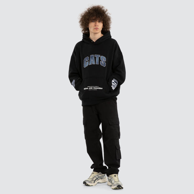 Ben Davis Geelong Cats Box FIt Hoodie Jet Black