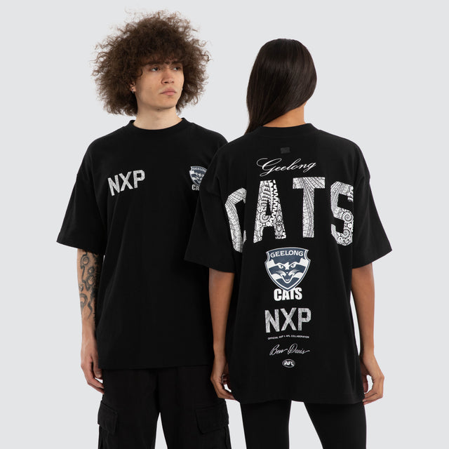 Ben Davis Geelong Cats Raptor Tee Jet Black