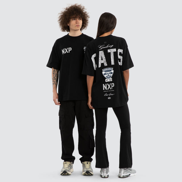 Ben Davis Geelong Cats Raptor Tee Jet Black