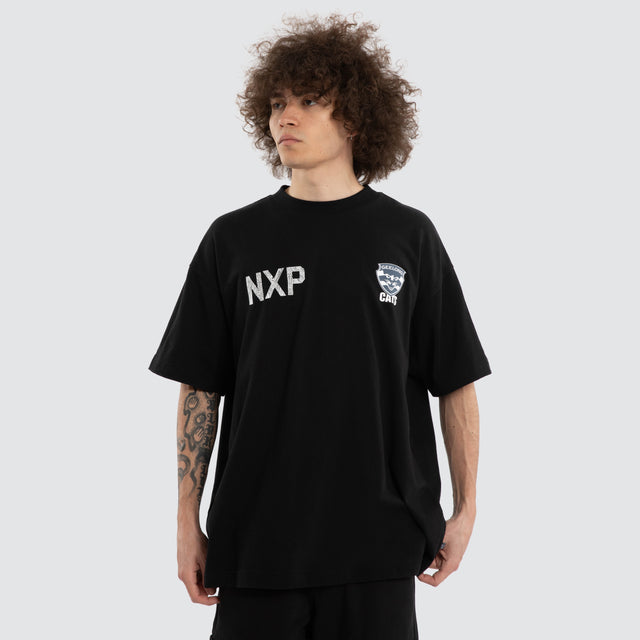Ben Davis Geelong Cats Raptor Tee Jet Black