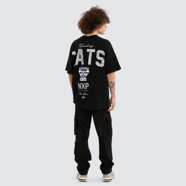 Ben Davis Geelong Cats Raptor Tee Jet Black