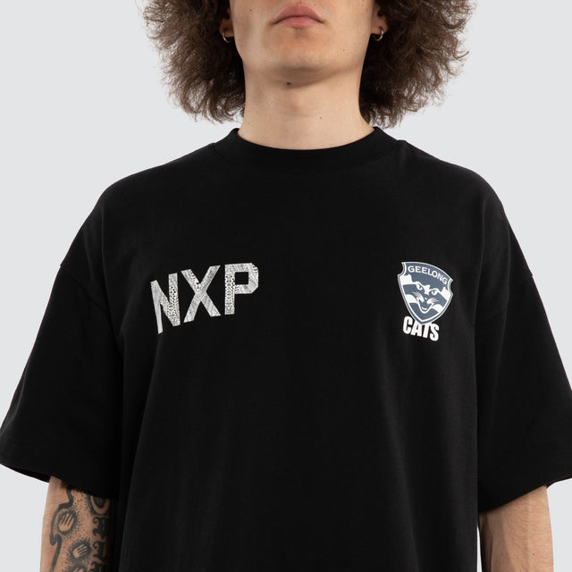 Ben Davis Geelong Cats Raptor Tee Jet Black