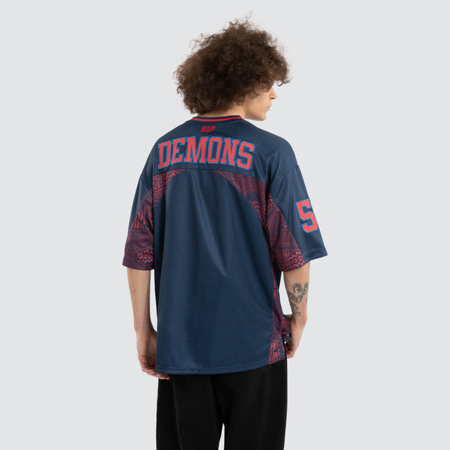 Ben Davis Melbourne Demons Mesh Jersey in Navy