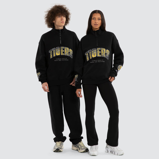 Ben Davis Richmond Tigers 1/4 Zip Thru Jet Black